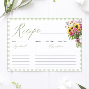 Tarjeta de Receta de Ducha de Novia Fresh Off The