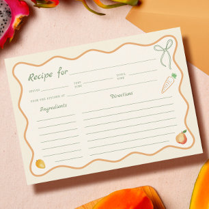 Tarjeta de receta de ducha de novia fuera del merc