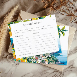 Tarjeta de receta de ducha de novia Lemon Citrus A