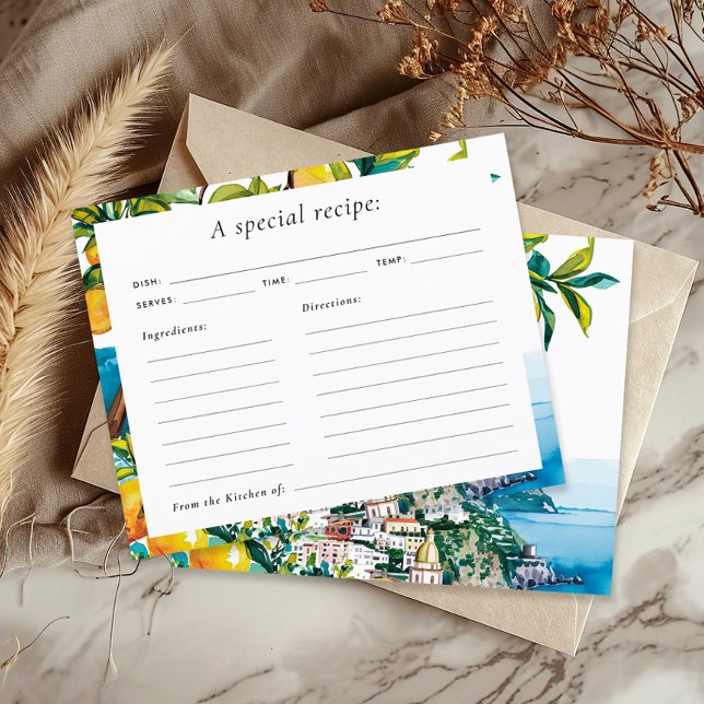 Tarjeta de receta de ducha de novia Lemon Citrus A (Subido por el creador)