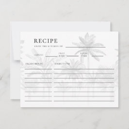 Tarjeta de receta de ducha Nautical Bridal para le