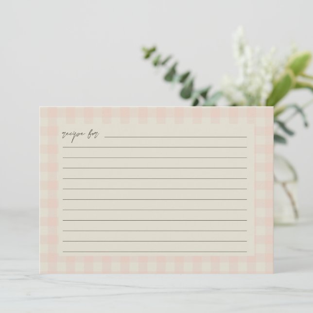 Tarjeta de receta de ducha nupcial con leche de bú (Anverso de pie)