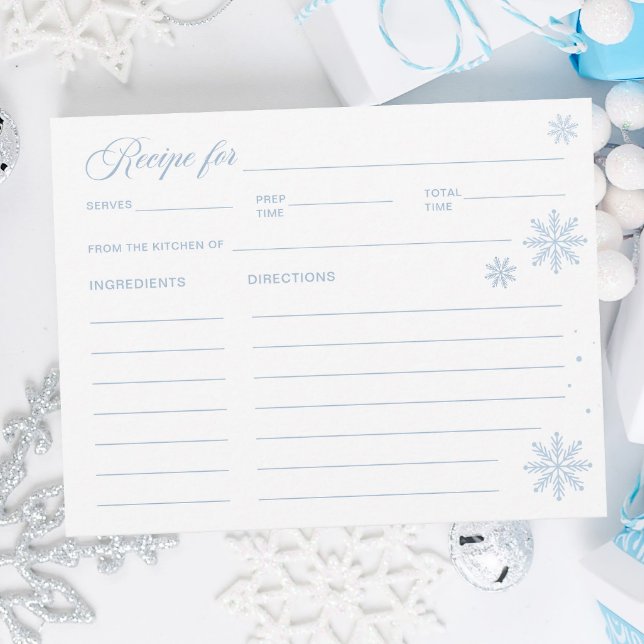 Tarjeta de receta de ducha nupcial de invierno (Subido por el creador)