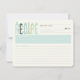 Tarjeta de receta de ducha nupcial de Mod Stock Th