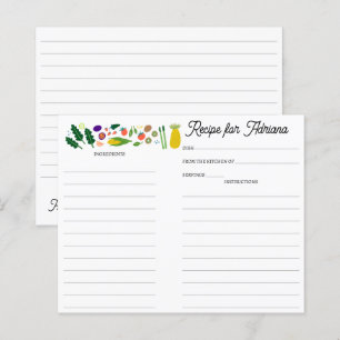 Tarjeta de receta de ducha nupcial personalizada F
