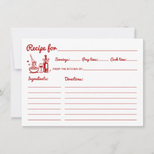 Tarjeta de receta de ducha nupcial Thats Amore Bri