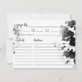 Tarjeta de Receta de Ducha Occidental para Novias 