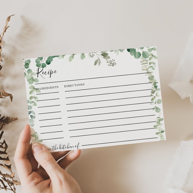 Tarjeta de receta de ducha verde para adultos Euca (Subido por el creador)