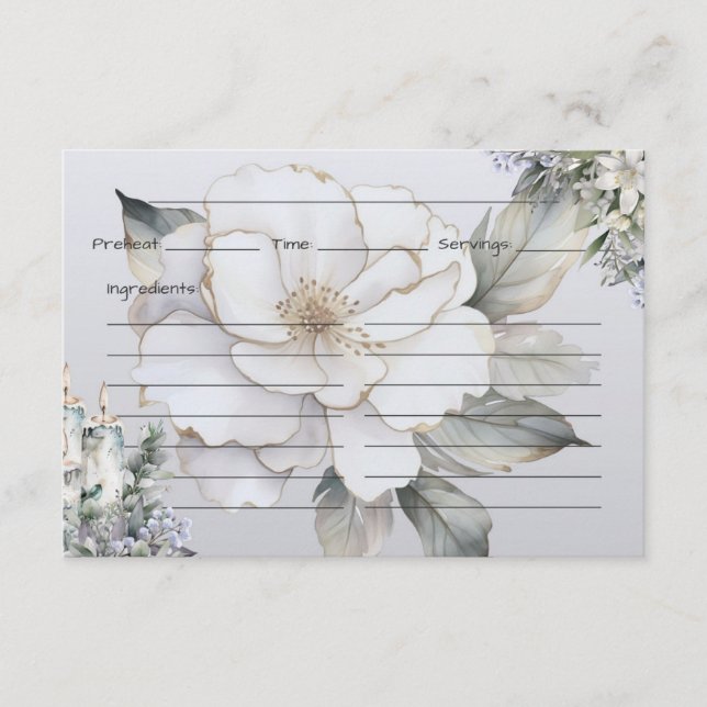 Tarjeta de receta de elegancia (Anverso)