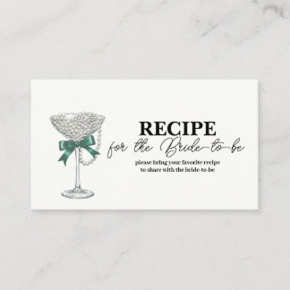 Tarjeta de receta de envoltura de ducha de la novi