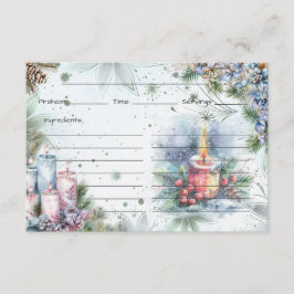 Tarjeta de receta de especias de invierno