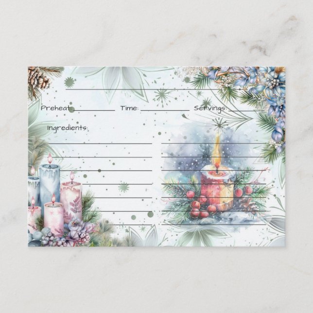 Tarjeta de receta de especias de invierno (Anverso)