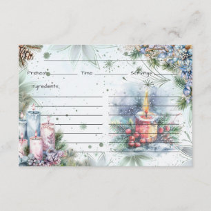 Tarjeta de receta de especias de invierno