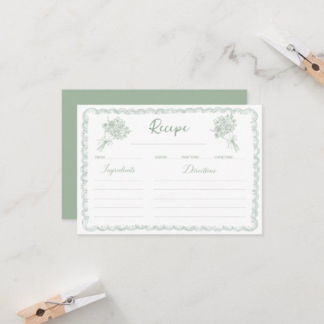 Tarjeta de Receta de Fiesta de Despedida de Solter (Anverso/Reverso In Situ)