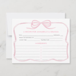 Tarjeta de Receta de Fiesta de Despedida de Solter