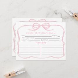 Tarjeta de Receta de Fiesta de Despedida de Solter