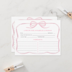 Tarjeta de Receta de Fiesta de Despedida de Solter