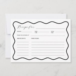 Tarjeta de Receta de Fiesta de Despedida de Solter