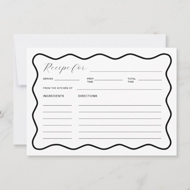 Tarjeta de Receta de Fiesta de Despedida de Solter (Anverso)