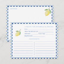 Tarjeta de receta de fiesta de soltera Dolce Vita 
