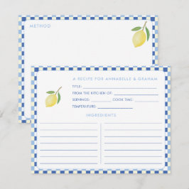 Tarjeta de receta de fiesta de soltera Dolce Vita 