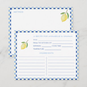 Tarjeta de receta de fiesta de soltera Dolce Vita 