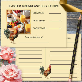 Tarjeta de Receta de Fotografía de Huevo para Desa