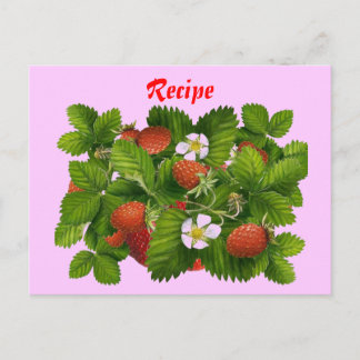 Tarjeta de receta de fresa