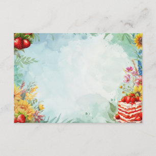 Tarjeta de receta de fresa dulce Tret Blank