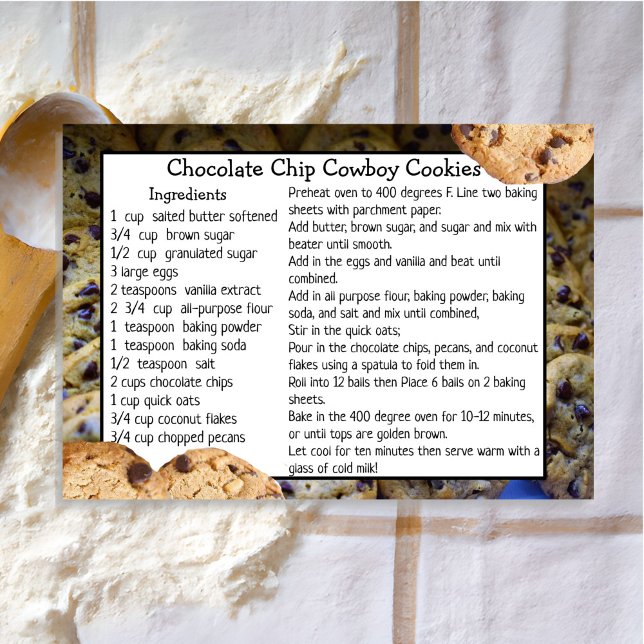 Tarjeta de receta de galletas de cachorro de choco (Subido por el creador)
