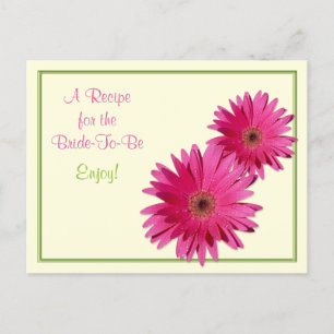 Tarjeta de receta de Gerber Daisy rosado para ser 