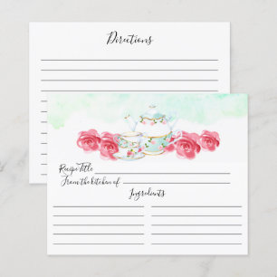 Tarjeta de receta de harina de té floral de marmit