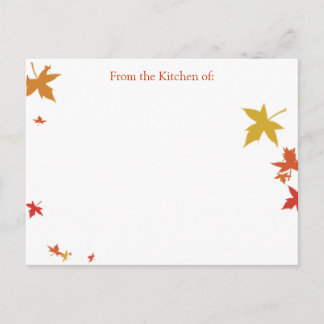 Tarjeta de receta de hojas de caída (solicitud Per