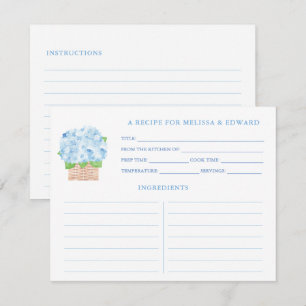 Tarjeta de receta de Hortensia Azul de Abuela Cost