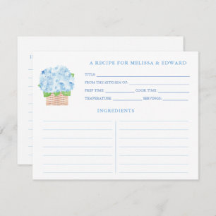 Tarjeta de receta de Hydrangea Azul de la Abuela C