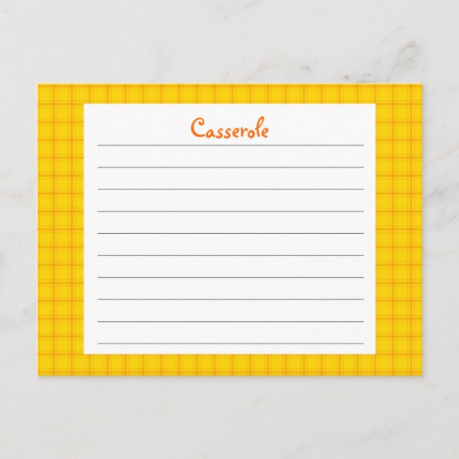 Tarjeta de receta de impresión amarilla (Anverso)