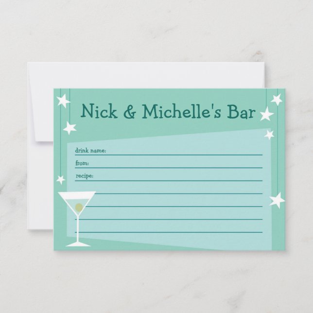 Tarjeta de receta de inspiración retro (Anverso)