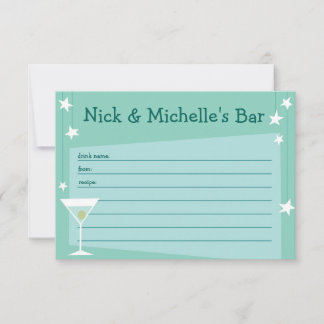 Tarjeta de receta de inspiración retro