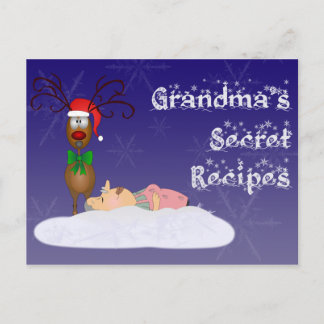 Tarjeta de receta de la abuela para navidades