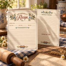 Tarjeta de Receta de la Abuela | Recetas Familiare
