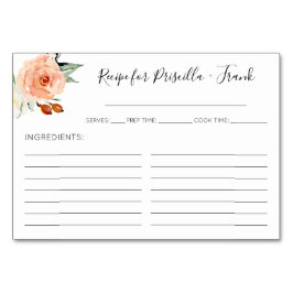 Tarjeta de receta de la ducha de la ducha de la no