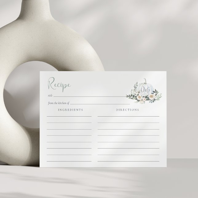Tarjeta de receta de la ducha de novia de la veget (Subido por el creador)