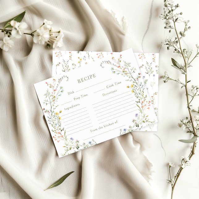 Tarjeta de receta de la ducha de novia Meadow Flow (Subido por el creador)