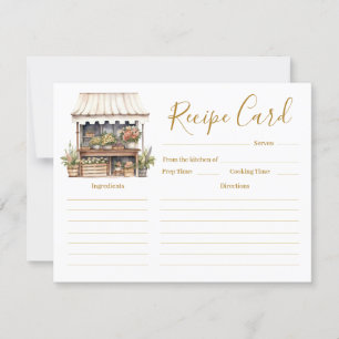 Tarjeta de receta de la ducha nupcial de la tienda