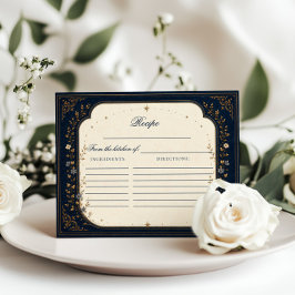 Tarjeta de receta de la ducha nupcial del nuevo ca