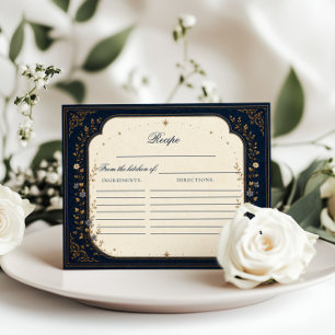 Tarjeta de receta de la ducha nupcial del nuevo ca