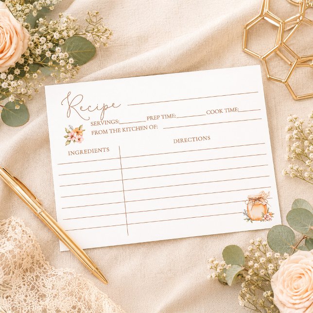Tarjeta de receta de la ducha nupcial Ella Encontr (Subido por el creador)