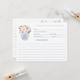 Tarjeta De Receta De La Marina De bonito Y La Novi