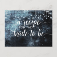 Tarjeta de receta de la novia celestial Star Struc