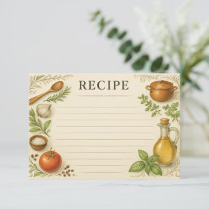Tarjeta de Receta de la Toscana